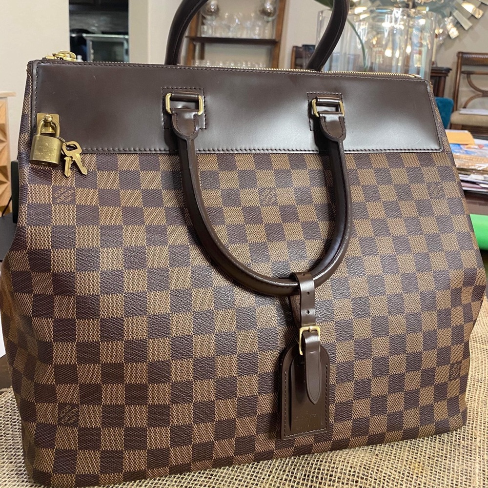 ❌SOLD ❌Louis Vuitton Greenwich Large Damier Ebene Handbag/Travelbag & Name Tag …